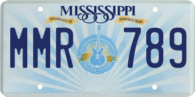 MS license plate MMR789