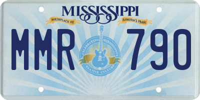 MS license plate MMR790