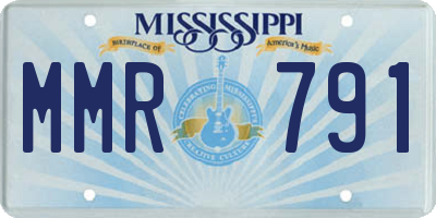 MS license plate MMR791