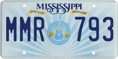 MS license plate MMR793