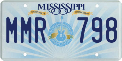 MS license plate MMR798