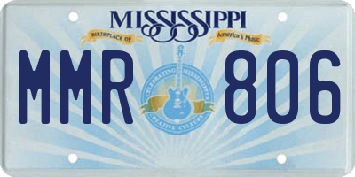 MS license plate MMR806