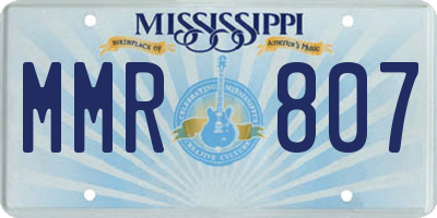 MS license plate MMR807