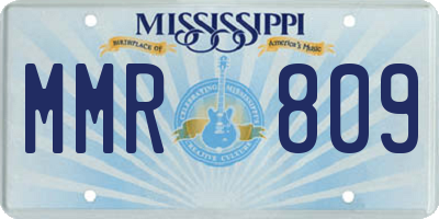 MS license plate MMR809