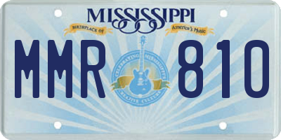 MS license plate MMR810