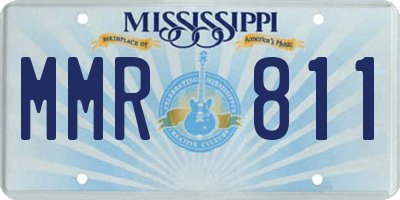 MS license plate MMR811