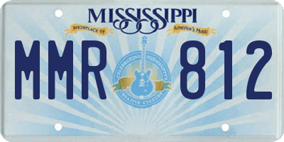 MS license plate MMR812