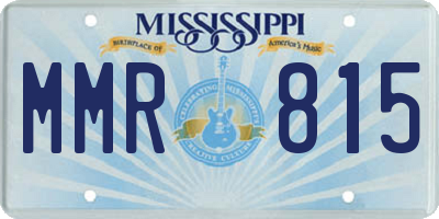 MS license plate MMR815