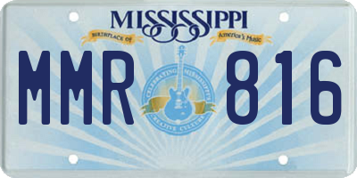MS license plate MMR816