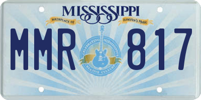 MS license plate MMR817