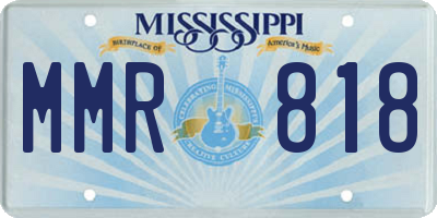 MS license plate MMR818