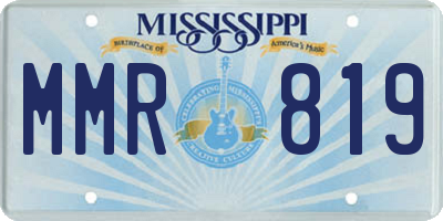 MS license plate MMR819
