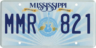 MS license plate MMR821