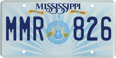 MS license plate MMR826