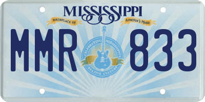 MS license plate MMR833