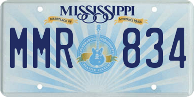 MS license plate MMR834