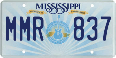 MS license plate MMR837