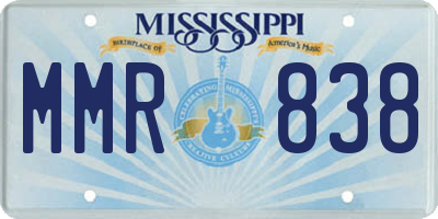 MS license plate MMR838