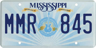MS license plate MMR845