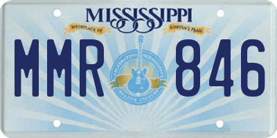 MS license plate MMR846