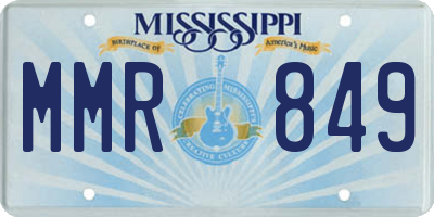 MS license plate MMR849