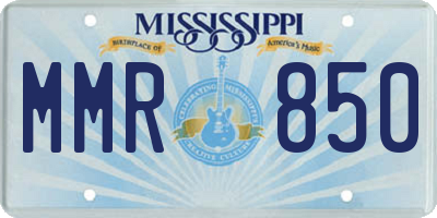 MS license plate MMR850