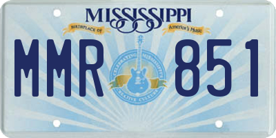 MS license plate MMR851