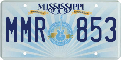 MS license plate MMR853