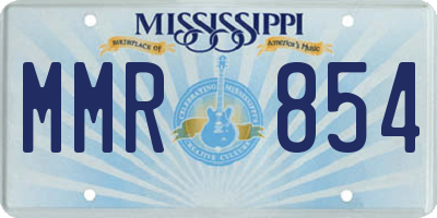 MS license plate MMR854