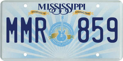 MS license plate MMR859