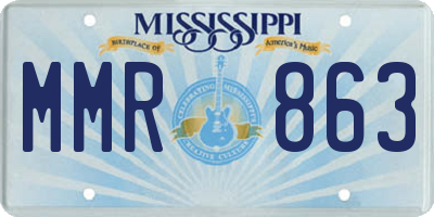 MS license plate MMR863