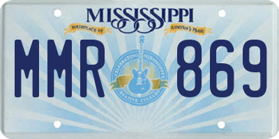 MS license plate MMR869
