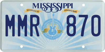 MS license plate MMR870