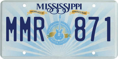 MS license plate MMR871