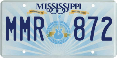 MS license plate MMR872