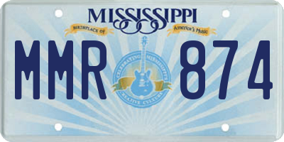 MS license plate MMR874