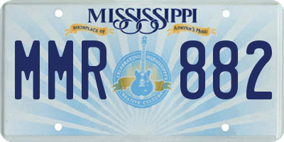 MS license plate MMR882