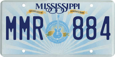 MS license plate MMR884