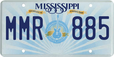 MS license plate MMR885