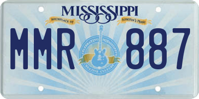 MS license plate MMR887