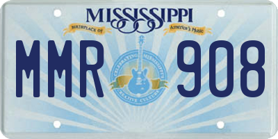 MS license plate MMR908