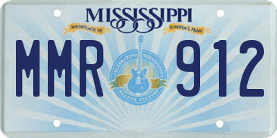 MS license plate MMR912