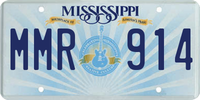 MS license plate MMR914