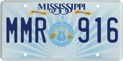 MS license plate MMR916
