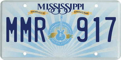 MS license plate MMR917