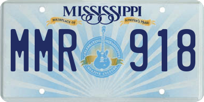 MS license plate MMR918
