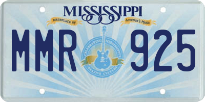 MS license plate MMR925