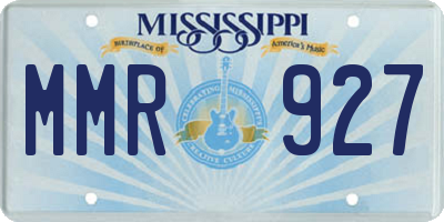 MS license plate MMR927