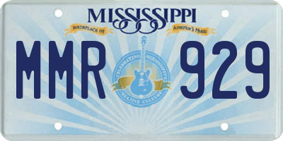 MS license plate MMR929