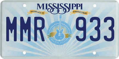 MS license plate MMR933
